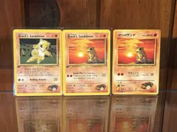 1st Edition Brock’s Sandshrews Gym Heros + Japanese Card Pokemon TCG - Image 1