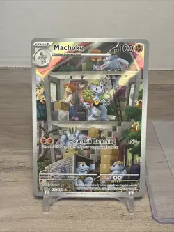 Pokemon TCG Machoke Scarlet Violet 151 Holo Illustration Card 177/165 Rare - Image 2