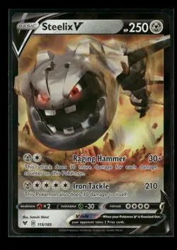Steelix V 115/185 Vivid Voltage Holo Pokemon Card NM - Image 1