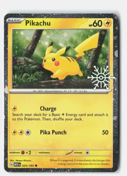 Pikachu (Holiday Calendar) Common Holo Miscellaneous Cards & Products 025/165 NM - Image 1
