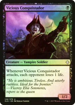Vicious Conquistador FOIL - Ixalan MAGIC MTG NM VAMPIRE SOLDIER - Image 1