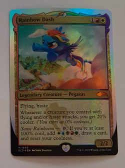 Rainbow Dash Foil LP Secret Lair My Little Pony MTG Magic the Gathering - Image 1