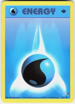 Water Energy 132/132 Gym Heroes Pokemon 1st Edition LP - Image 1