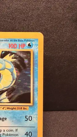Pokemon Gyarados TCG Base Set Holo Card 6/102 Unlimited Rare HP Creased Vintage - Image 3