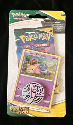 Evolving Skies - Checklane Blister Pack - Slowpoke - Sword & Shield - Pokemon - Image 1