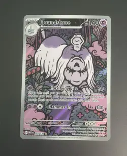 Pokemon TCG Houndstone 145/132 Me01 Mega Evolution Holo Illus Rare 140 HP - Image 1