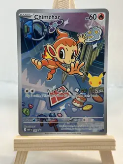 Pokemon TCG Chimchar MEP041 First Partners 30th Anniversary Black Star Promo - Image 1