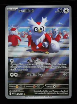 Delibird 152/132 Illustration Rare Mega Evolution Pokemon Cards - Image 1
