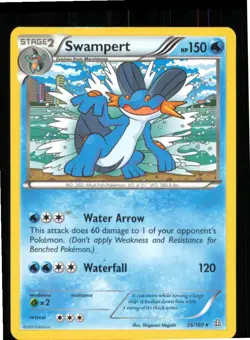 Swampert 35/160 Rare Primal Clash Pokemon Lightly Played - Image 1