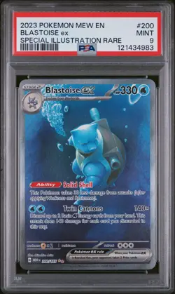 Blastoise Ex Pokemon Mew En-151 200 NM PSA 9 - Image 1