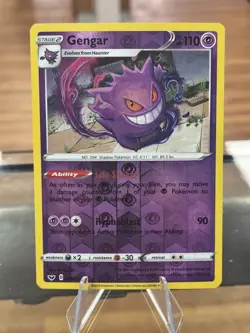 Gengar 085/202 Sword & Shield Holo Rare Pokemon Card Free Shipping! - Image 1