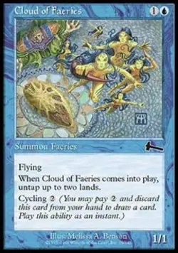 Cloud of Faeries -Foil Medium Play MTG Urza's Legacy - Image 1
