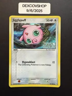 Jigglypuff 53/100 Holo Common Stamped Ex Crystal Guardians Pokemon Card Tcg - Image 1