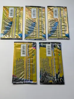 5x PACK ART SET - Pokemon TEAM UP + Sun & Moon Base 3 CARD Booster packs 5x NEW - Image 2