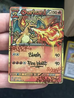 Charizard Holo Fan Art Flames Custom Card /151 - Image 1
