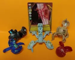 5 Bakugan Battle Brawlers Lot +1 Card Sega Toys Dragonoid Spin Master Working = - Image 1
