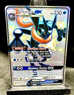 Pokemon card Greninja GX Hidden Fates 2019 - Image 1