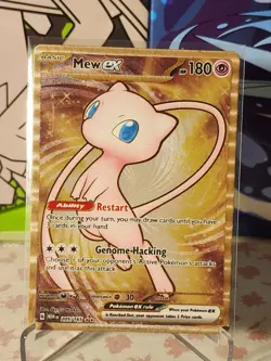 Pokemon TCG Mew EX 205/165 - 151 UPC PROMO - Full Art Metal Gold Card NM - Image 1