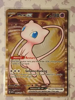 Pokemon TCG Mew EX 205/165 - 151 UPC PROMO - Full Art Metal Gold Card NM - Image 3
