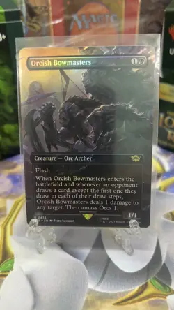 MTG Orcish Bowmasters BORDERLESS Foil The Lord of the Rings 433 Nm Mint RARE - Image 1