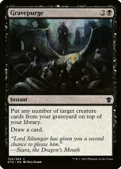 X 1 Gravepurge NM-M Dragons of Tarkir 104 MTG Magic the Gathering - Image 1