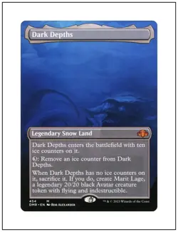 1x Dark Depths, Borderless Art, Dominaria Remastered, Magic MTG NM commander edh - Image 1
