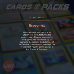 Carte Pokemon Espeon ex 211/187 Japanese Terastal Fest ex PSA 9 - Image 4