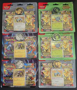 Pokemon Phantasmal Flames & Ascended Hero 2-Pack Blister LOT OF 6 New - Image 1