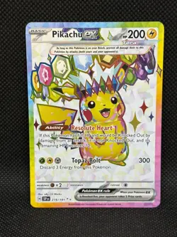Pokemon TCG PIKACHU EX 219/191 Surging Sparks Ultra Rare Full Art - Image 1
