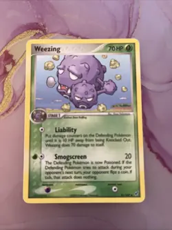 2005 Pokemon TCG Weezing EX Deoxys 51/107 Regular Uncommon - Image 2