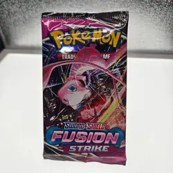 Pokemon TCG Sword & Shield Fusion Strike Booster Pack Nice Artwork Sealed - Image 1