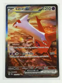 Pokemon Latias ex 239/191 Surging Sparks Special Illustration Rare Full Art Holo - Image 5