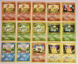 (15) Pokemon 2000 Base WOTC LOT - Charmander / Pikachu / Squirtle / Bulbasaur + - Image 1
