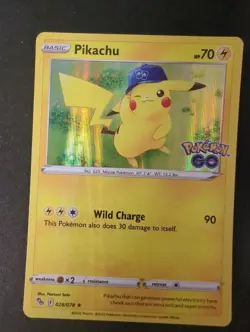 Pikachu 28/78 Holo Raw Pokemon Go Card NM - Image 1