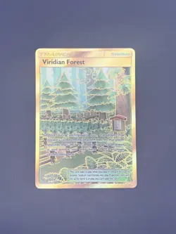 Viridian Forest - 256/236 Gold Secret Rare Unified Minds Pokemon TCG Card LP/NM - Image 2