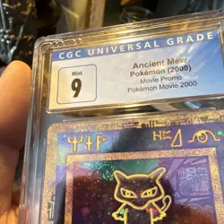 CGC Blue Label 9 Mint Ancient Mew Holo w/SWIRL 2000 Movie Promo Pokemon TCG Card - Image 3