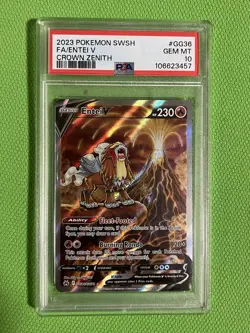 Cracked Iced Entei PSA 10 Crown Zenith Pokemon Card Gem Mint - Image 1