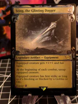 FOIL Sting, the Glinting Dagger (Showcase Scrolls) Universes Beyond: The Lord of - Image 1