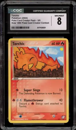 Pokemon Torchic Kids' WB! Poke Card Creator Contest #3 CGC 8 - Image 1