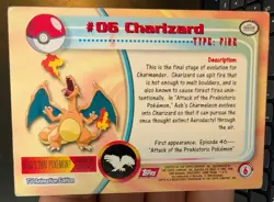 Pokemon Charizard #06 Topps Series Pink Logo - Image 2