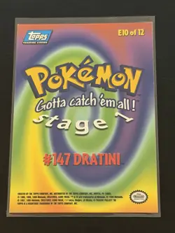 DRATINI #147 - E10 of 12 - Non Holo - Pokemon Card - Topps Blue Logo - DMG - Image 2