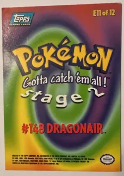 Topps Pokemon Trading Card - Blue Logo - Dragonair Non-Holo - 1999 - Image 2