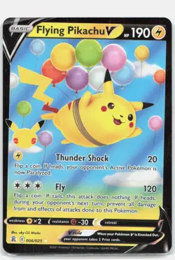 Flying Pikachu V 006/025 Holo V Rare Celebrations Pokemon Holo Near Mint - Image 1