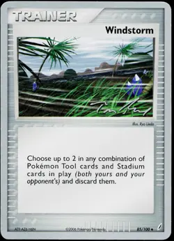 2006 Pokemon Gaming EX Crystal Guardians Windstorm #85/100 - Image 1