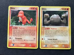 Ditto (Charmander) 61/113 (Geodude) 62/113 *LP* EX Delta Species Regular Pokemon - Image 1