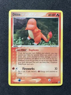 Ditto (Charmander) 61/113 (Geodude) 62/113 *LP* EX Delta Species Regular Pokemon - Image 2