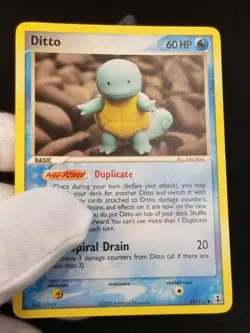 [LP/NM] Ditto (Squirtle) 064/113 Delta Species Regular Pokemon TCG 2005 WOTC - Image 2