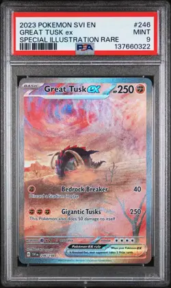 2023 Pokemon Svi En Great Tusk Ex Special Illustration Rare #246 - Image 1