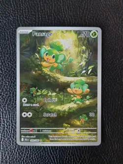 Pokemon TCG Pansage Illustration Rare Holo 089/086 Black Bolt English NM - Image 1