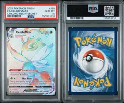 2021 POKEMON SWORD & SHIELD CHILLING REIGN SECRET FULL ART/CELEBI VMAX PSA 10 - Image 3
